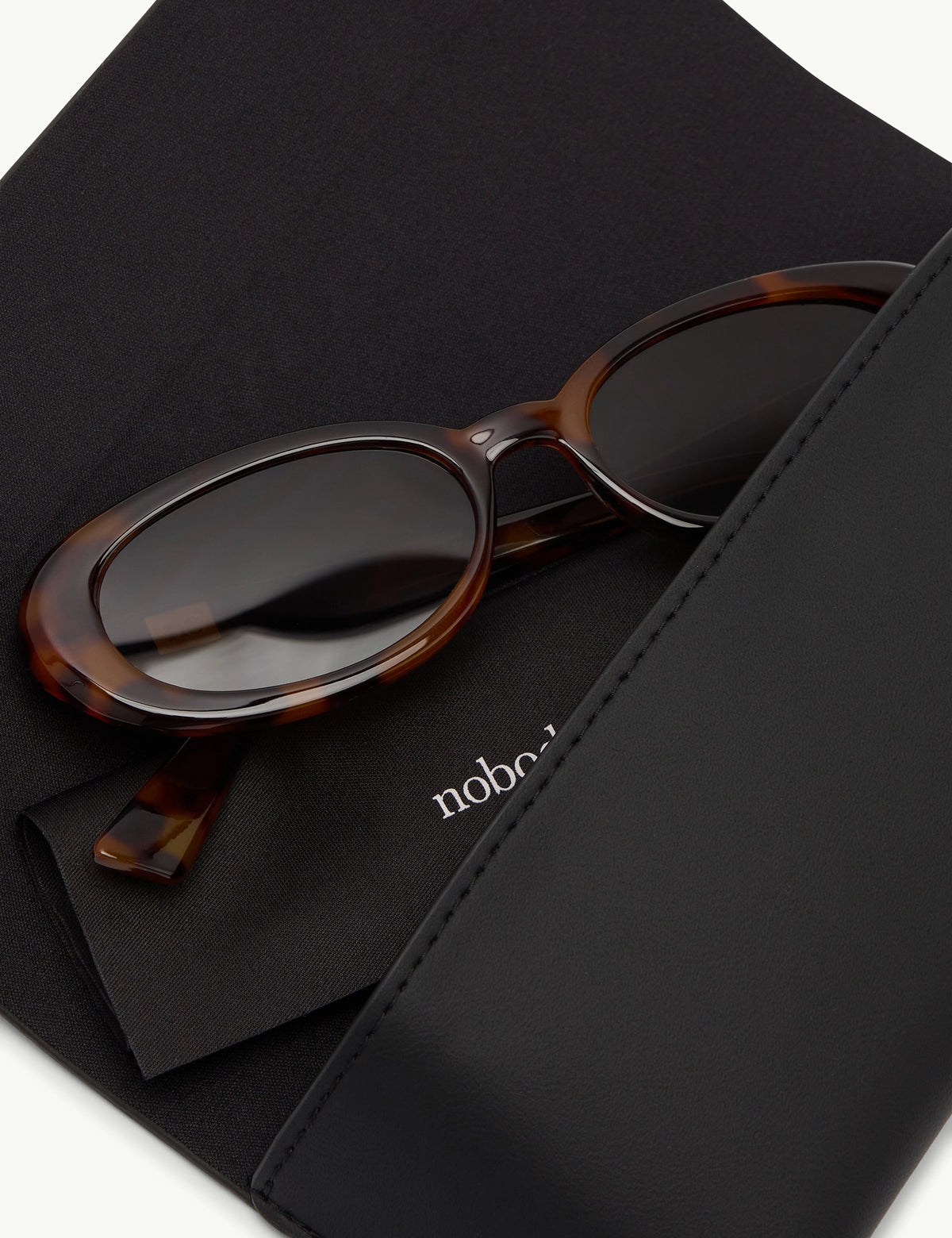 Brown Tortoiseshell Oval Halo Sunglasses