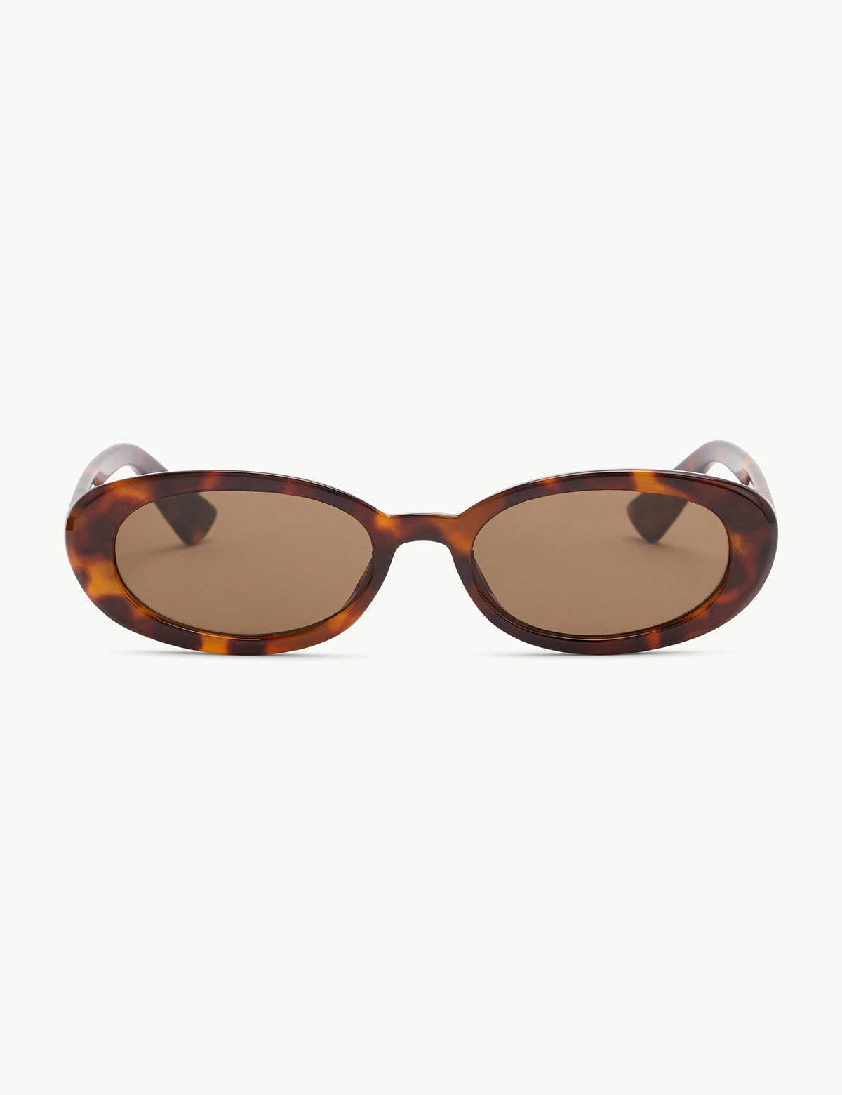 Brown Tortoiseshell Oval Halo Sunglasses