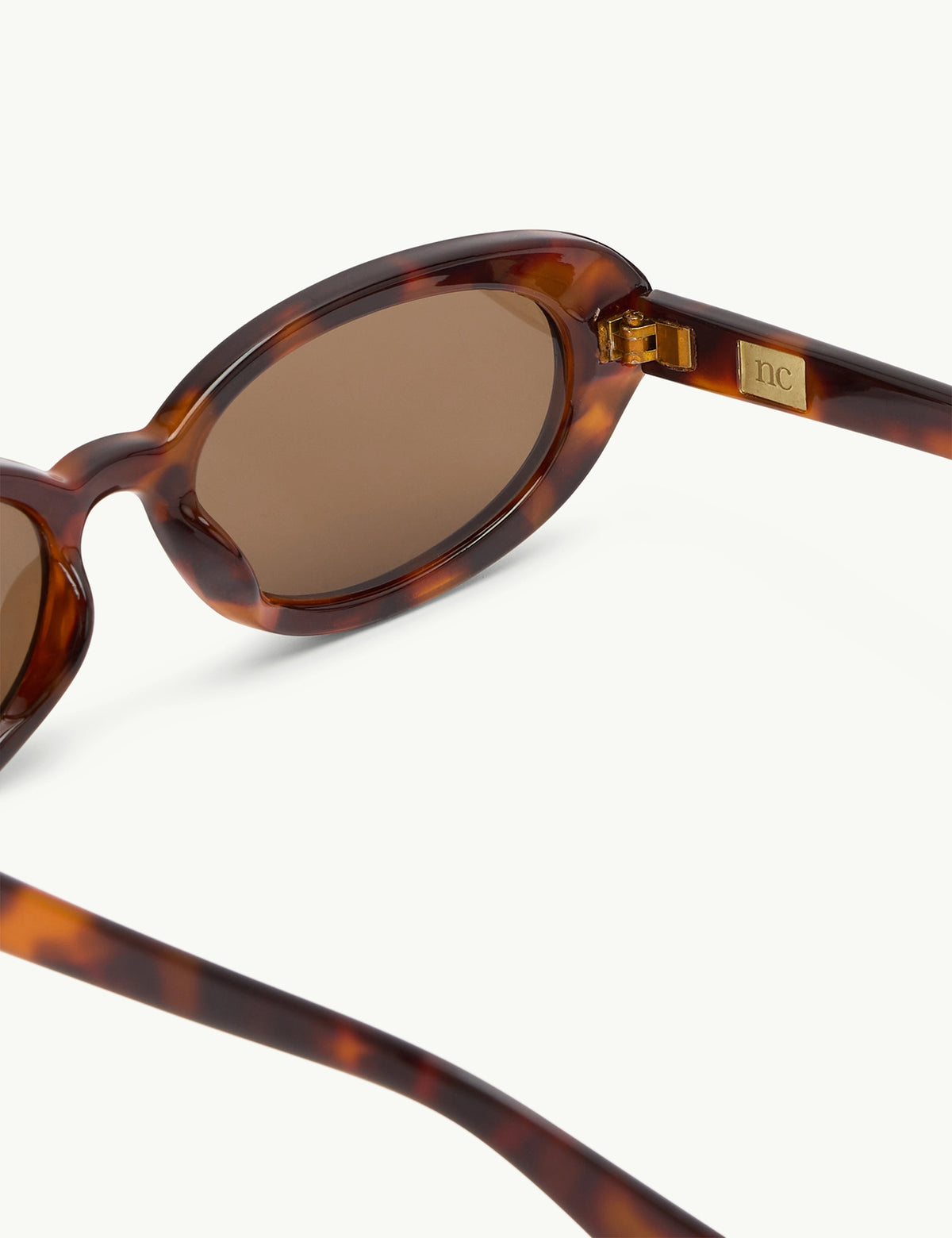 Brown Tortoiseshell Oval Halo Sunglasses