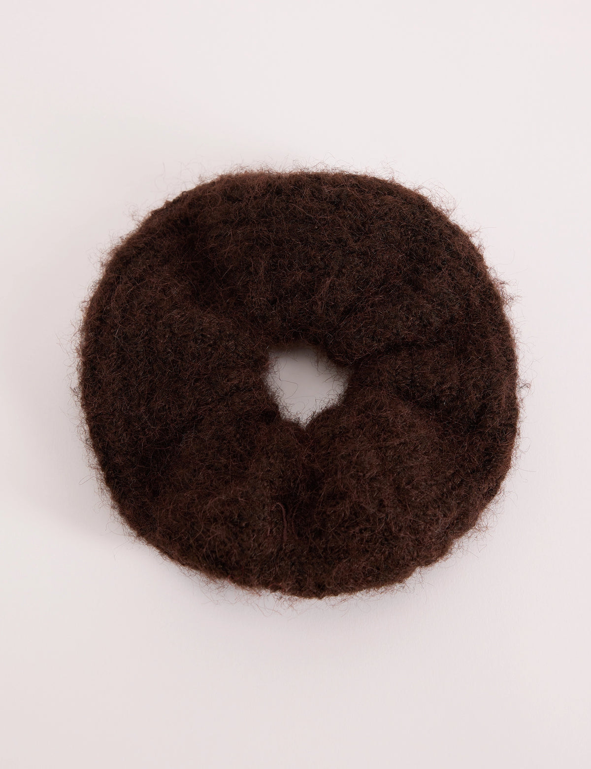 Brown Oversized Ribbed Scrunchie