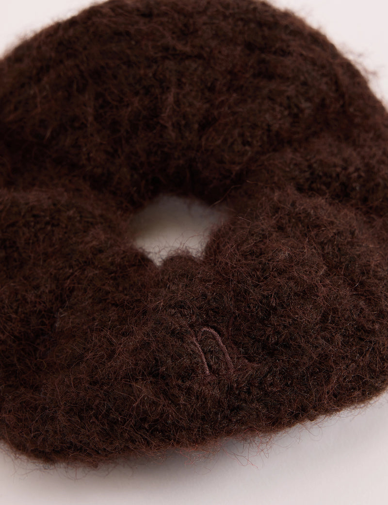 Brown Oversized Ribbed Scrunchie
