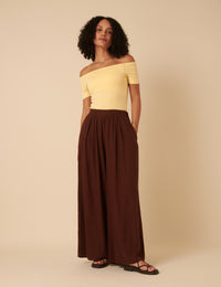 Butter Yellow Bardot Top