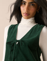 Forest Green Cord Nila Shift Mini Dress