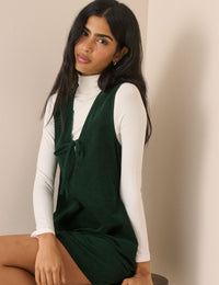 Forest Green Cord Nila Shift Mini Dress