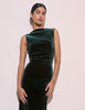 Emerald Green Velvet Margot Midi Dress