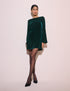 Dark Green Velvet Joelle Mini Dress