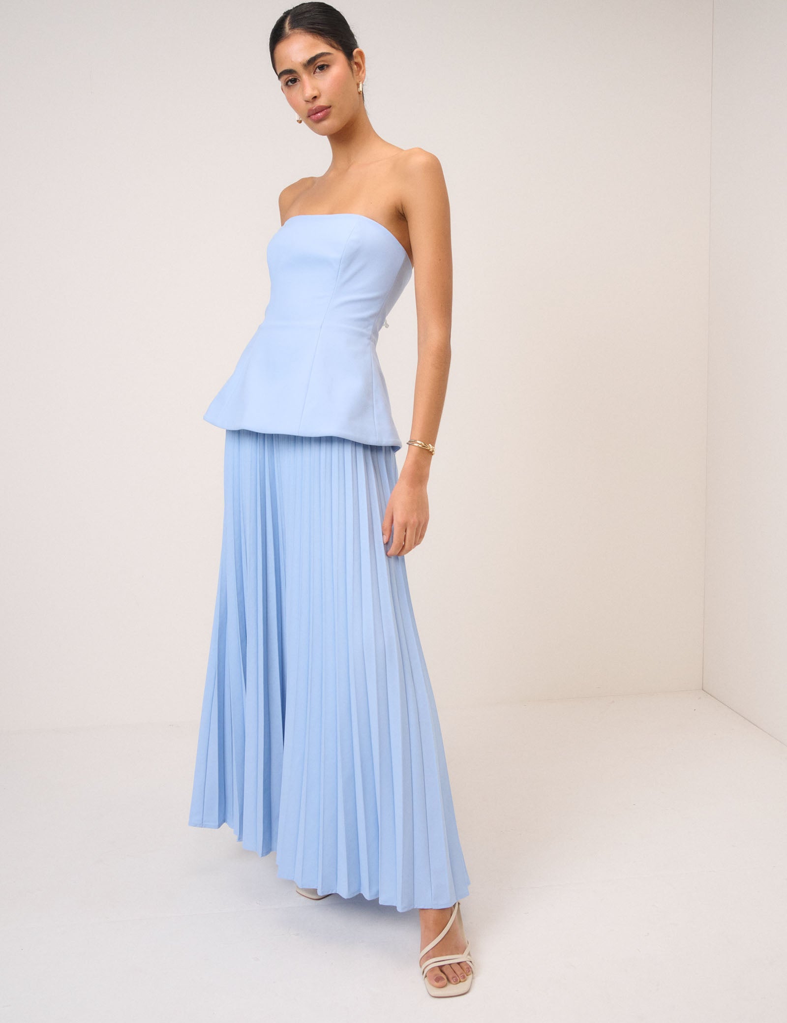 Blue Bandeau Ophelia Maxi Dress Blue Bandeau Ophelia Maxi Dress