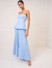 Blue Bandeau Ophelia Maxi Dress