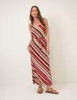 Multi Striped Linen-Blend Malia Maxi Dress