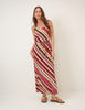 Multi Striped Linen-Blend Malia Maxi Dress