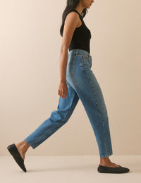 Blue Putney Barrel Leg Jeans