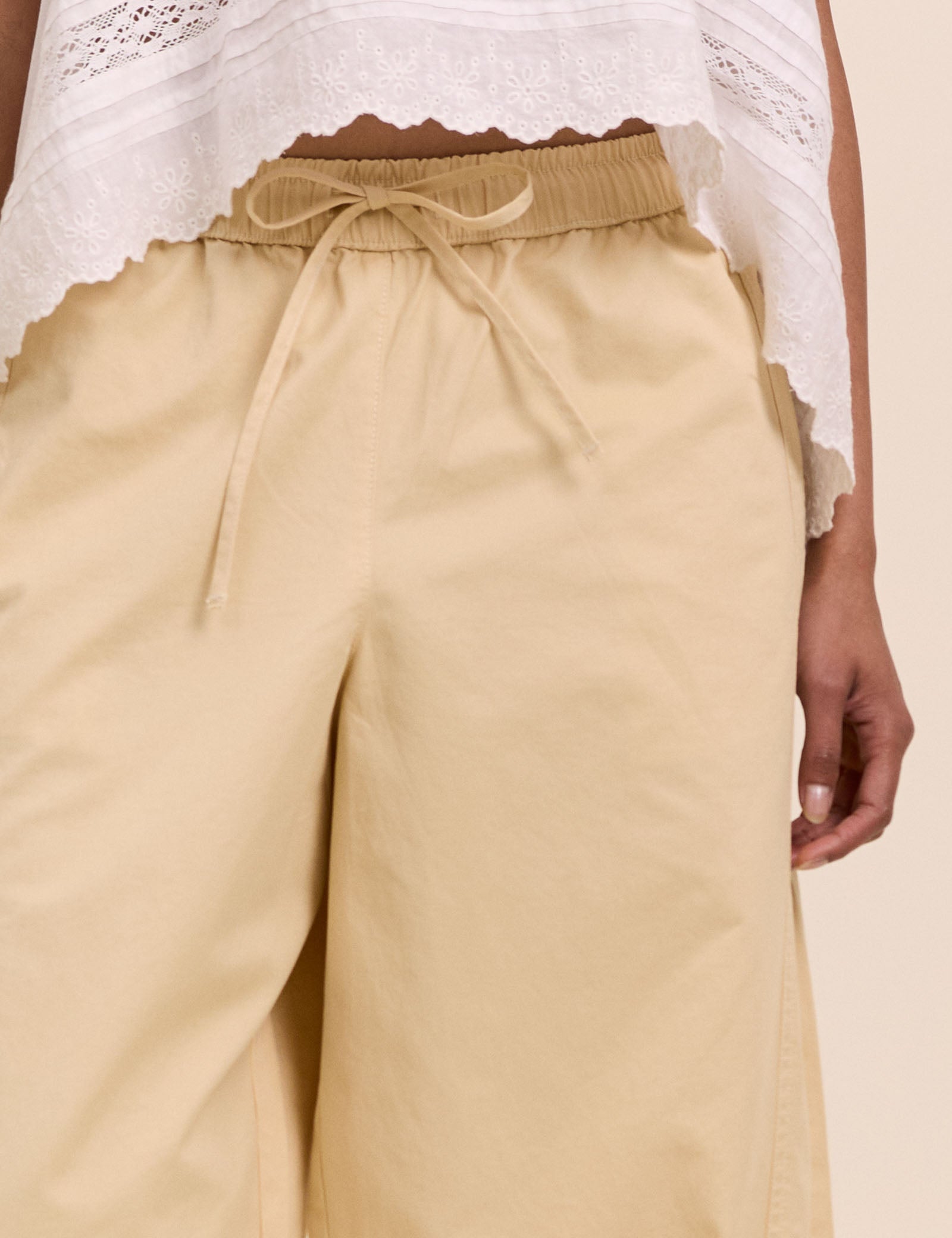 Butter Yellow Barrel Leg Trousers