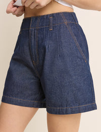 Mid-wash Logan A-Line Denim Short