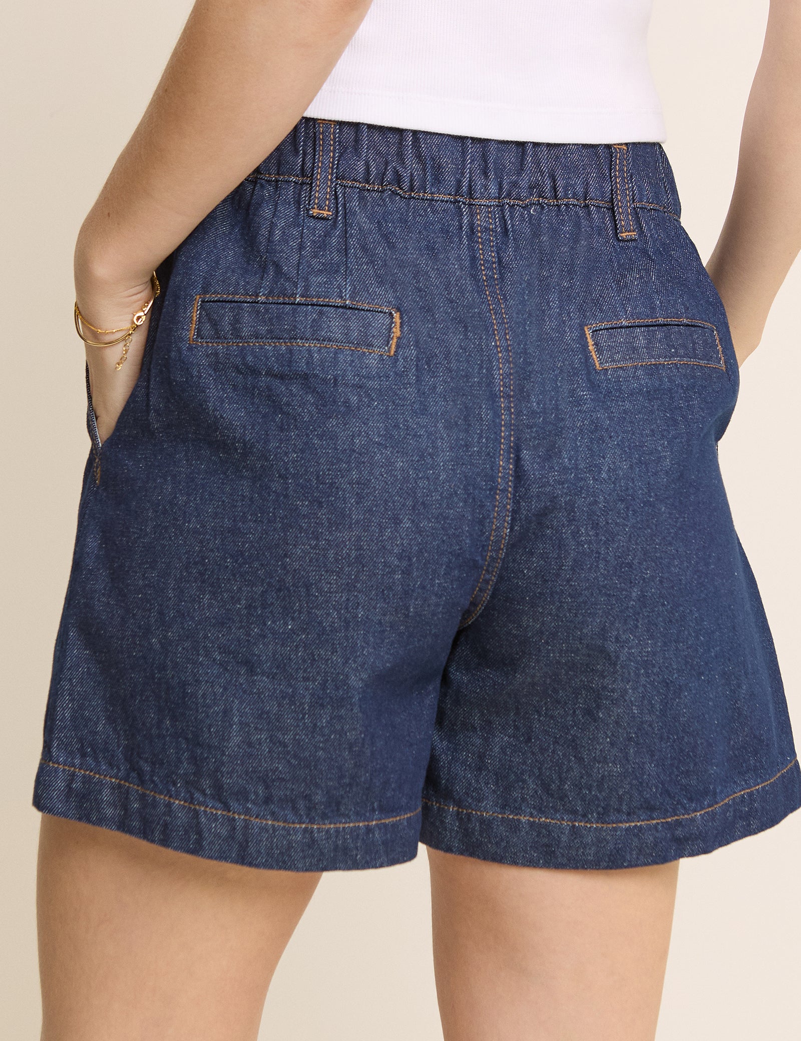Mid-wash Logan A-Line Denim Short