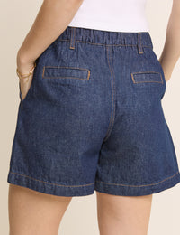 Mid-wash Logan A-Line Denim Short