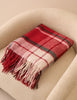 Red and White Tartan Check Throw