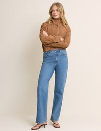 Blue High Rise Kingston Straight Leg Jeans