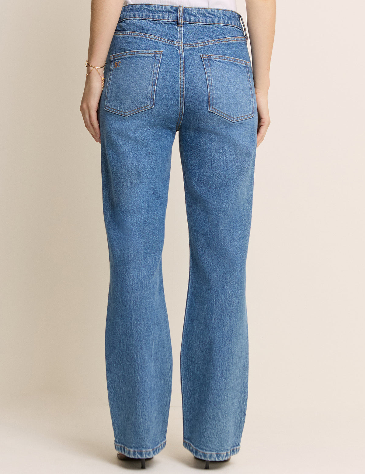 Blue High Rise Kingston Straight Leg Jeans