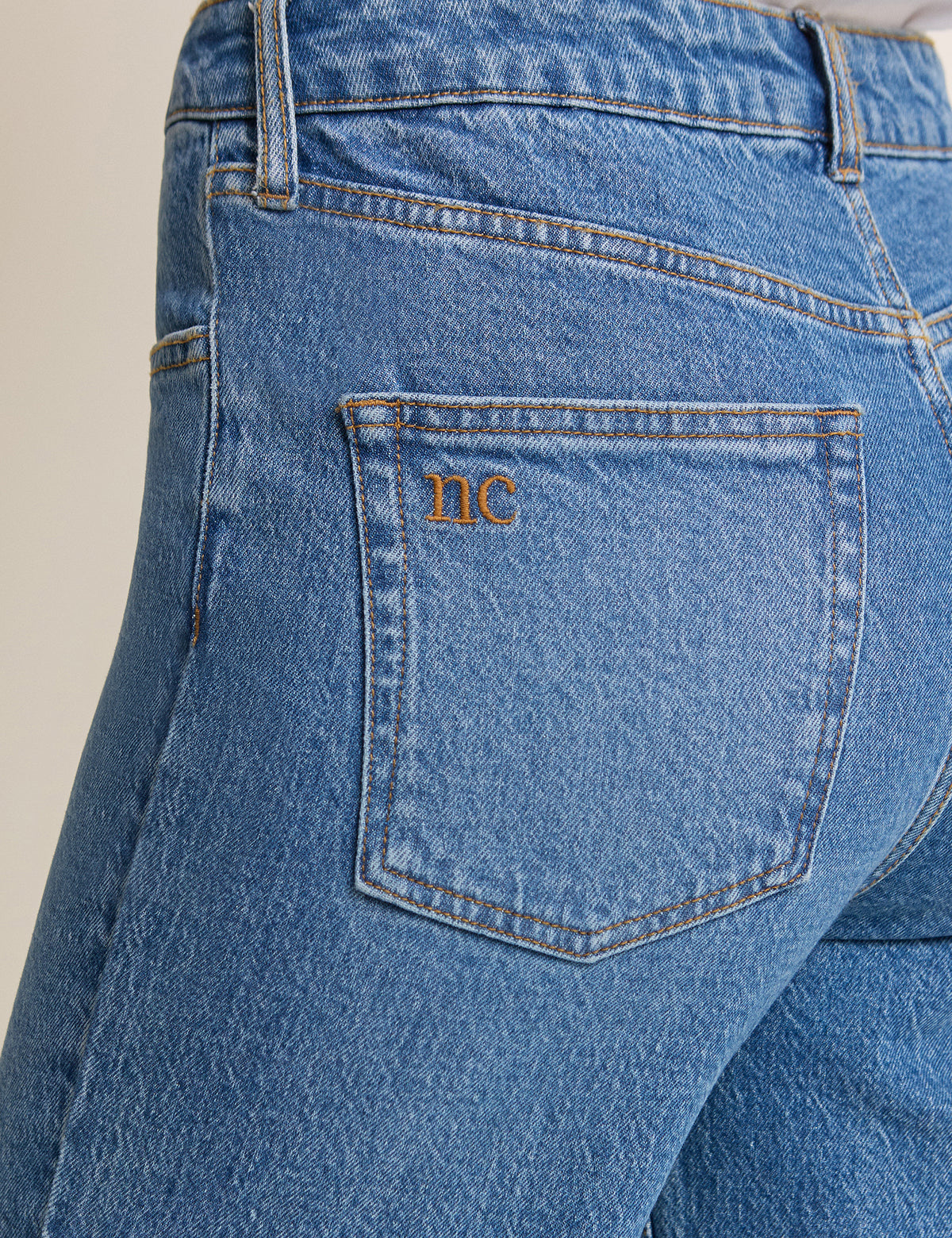 Blue High Rise Kingston Straight Leg Jeans