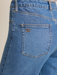 Blue High Rise Kingston Straight Leg Jeans