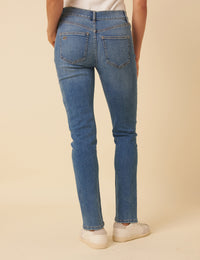 Blue Mid Rise Chelsea Skinny Jeans