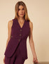 Deep Purple Tailored Longline Waistcoat