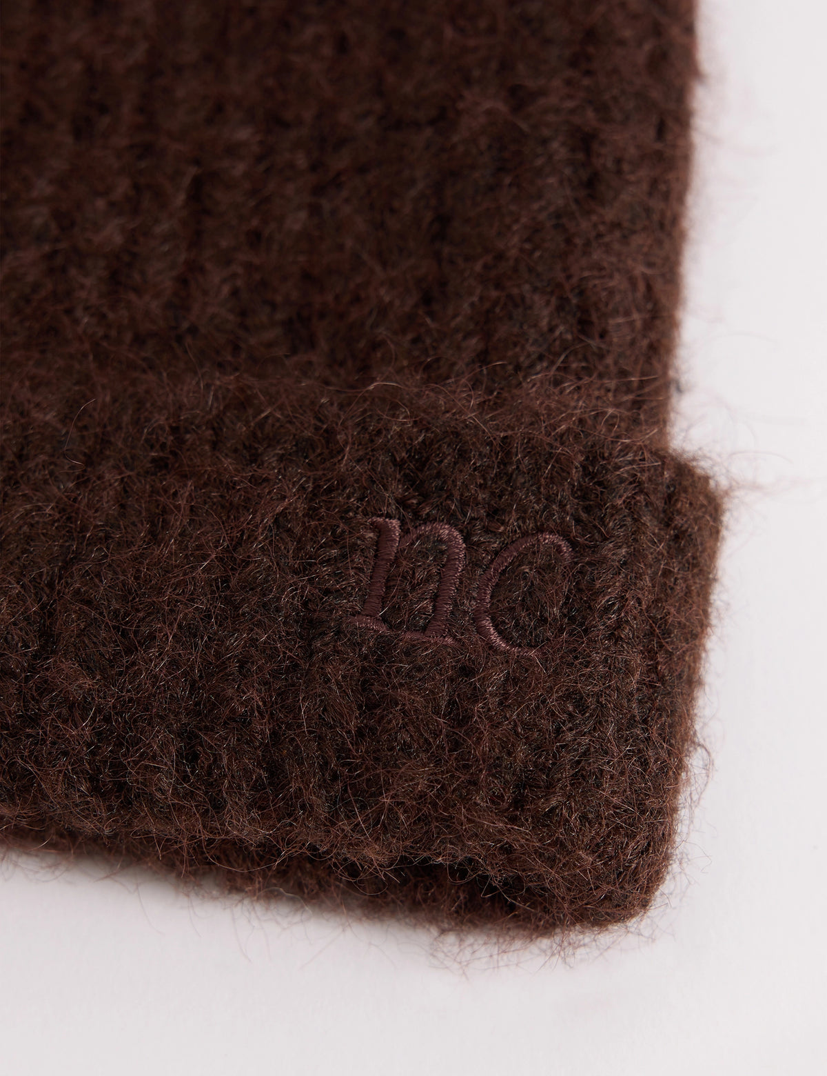 Brown Ribbed Beanie