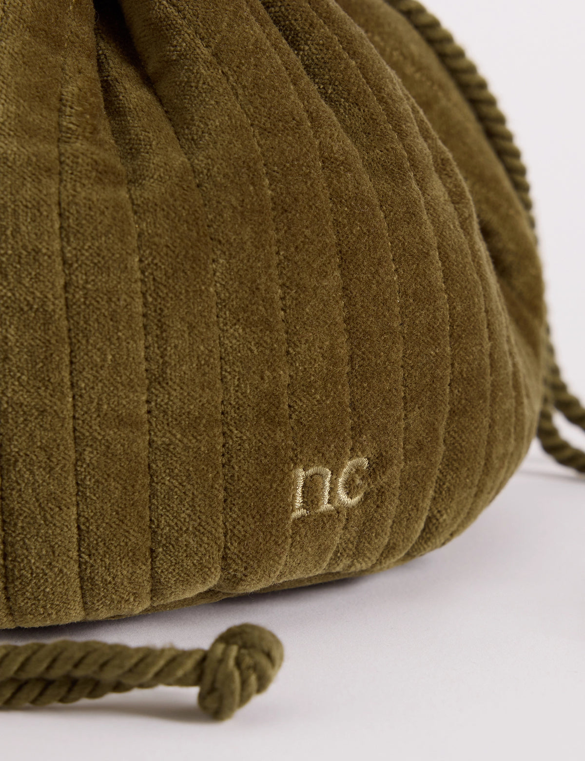 Green Pouch Velvet Makeup Bag