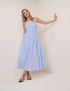 Blue Drop Waist Talia Midi Dress