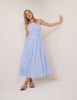 Blue Drop Waist Talia Midi Dress