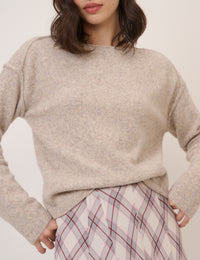 Beige Boat Neck Jumper
