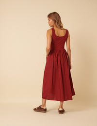 Red Colorado Midi Dress