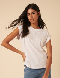 White Cap Sleeve T-Shirt