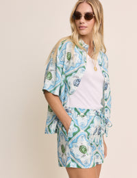 Blue Ocean Printed Drawstring Short