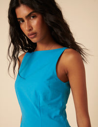 Blue Freya Shift Mini Dress