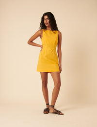Yellow Freya Shift Mini Dress