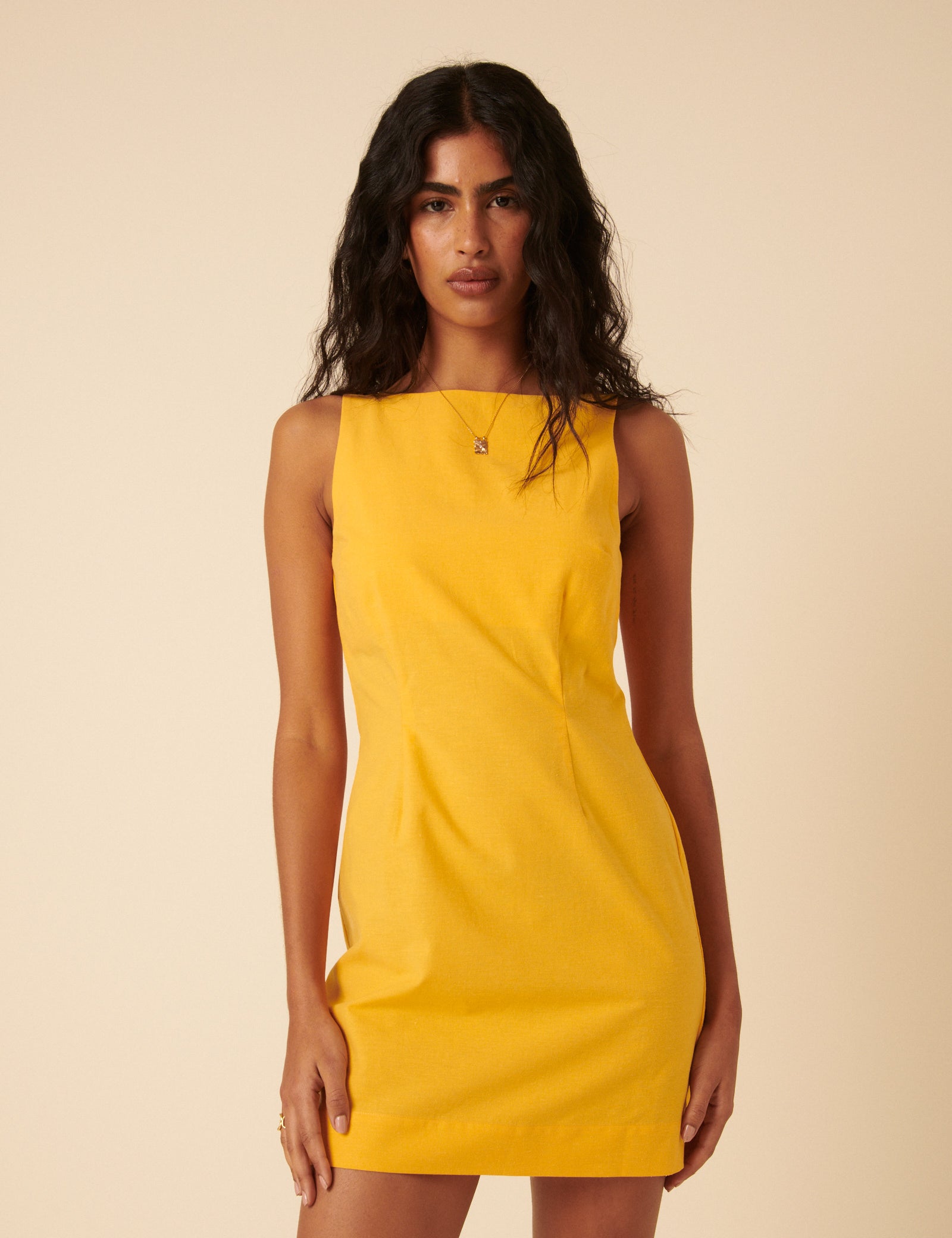 Yellow Freya Shift Mini Dress Yellow Freya Shift Mini Dress