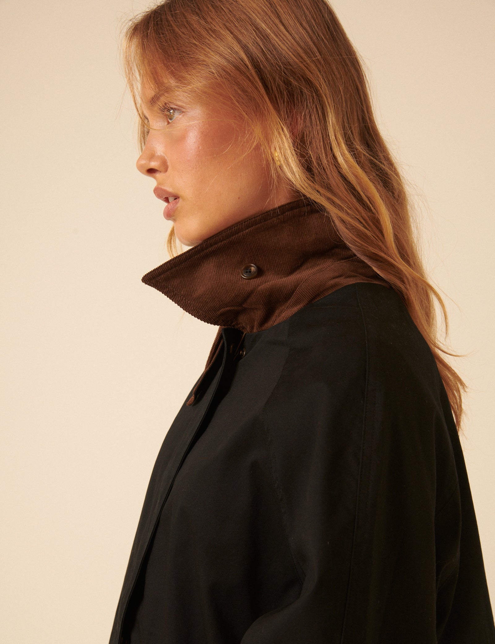 Dark Navy Cord Detail Barn Jacket