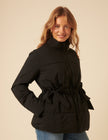 Black Bow Puffer Jacket
