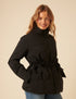 Black Bow Puffer Jacket