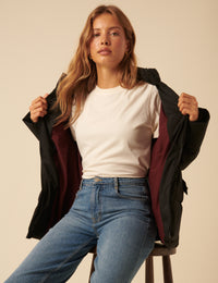 Black Bow Puffer Jacket