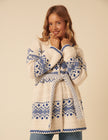Cream Fair Isle Chunky Knit Cardigan