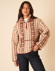Cream & Brown Borg Jacket