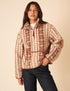 Cream & Brown Borg Jacket
