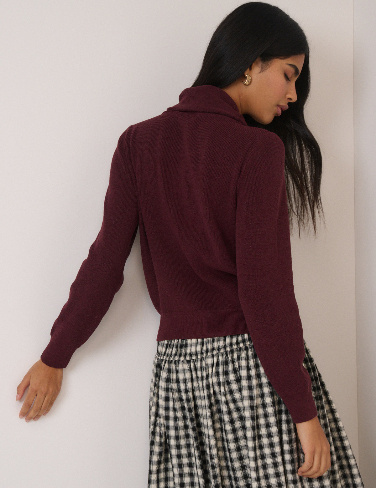 Burgundy Neckerchief Cardigan