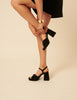 Black Velvet Platform Heels