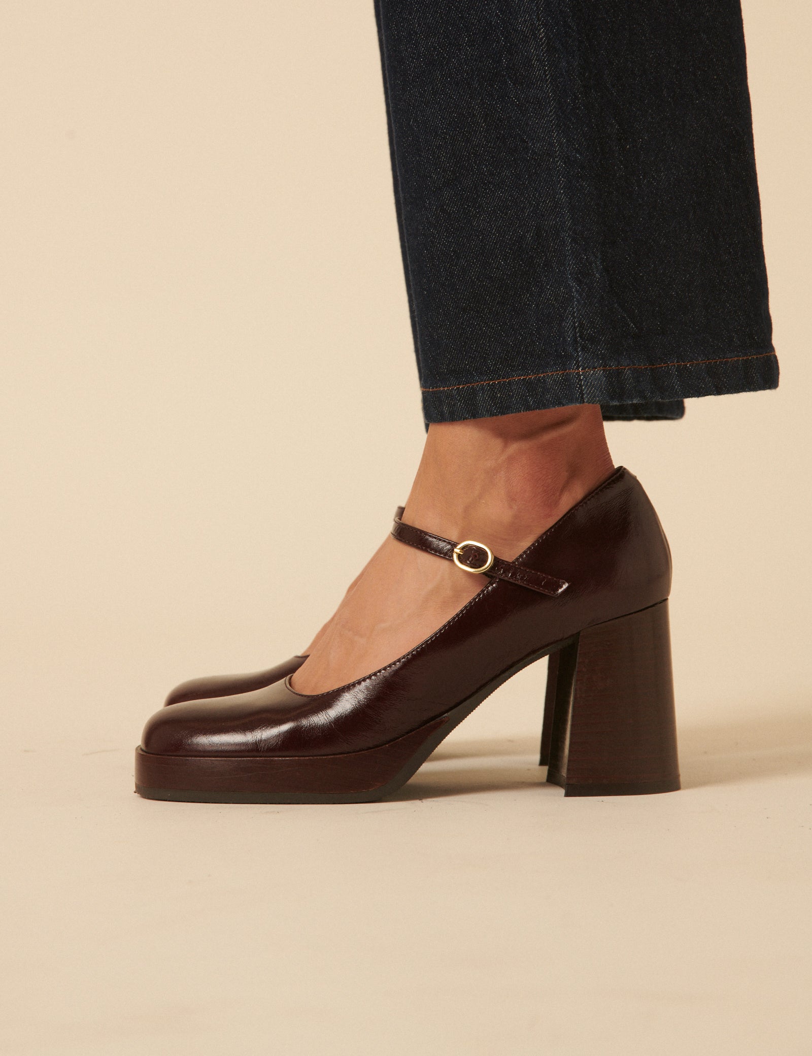 Burgundy Mary Jane Heels