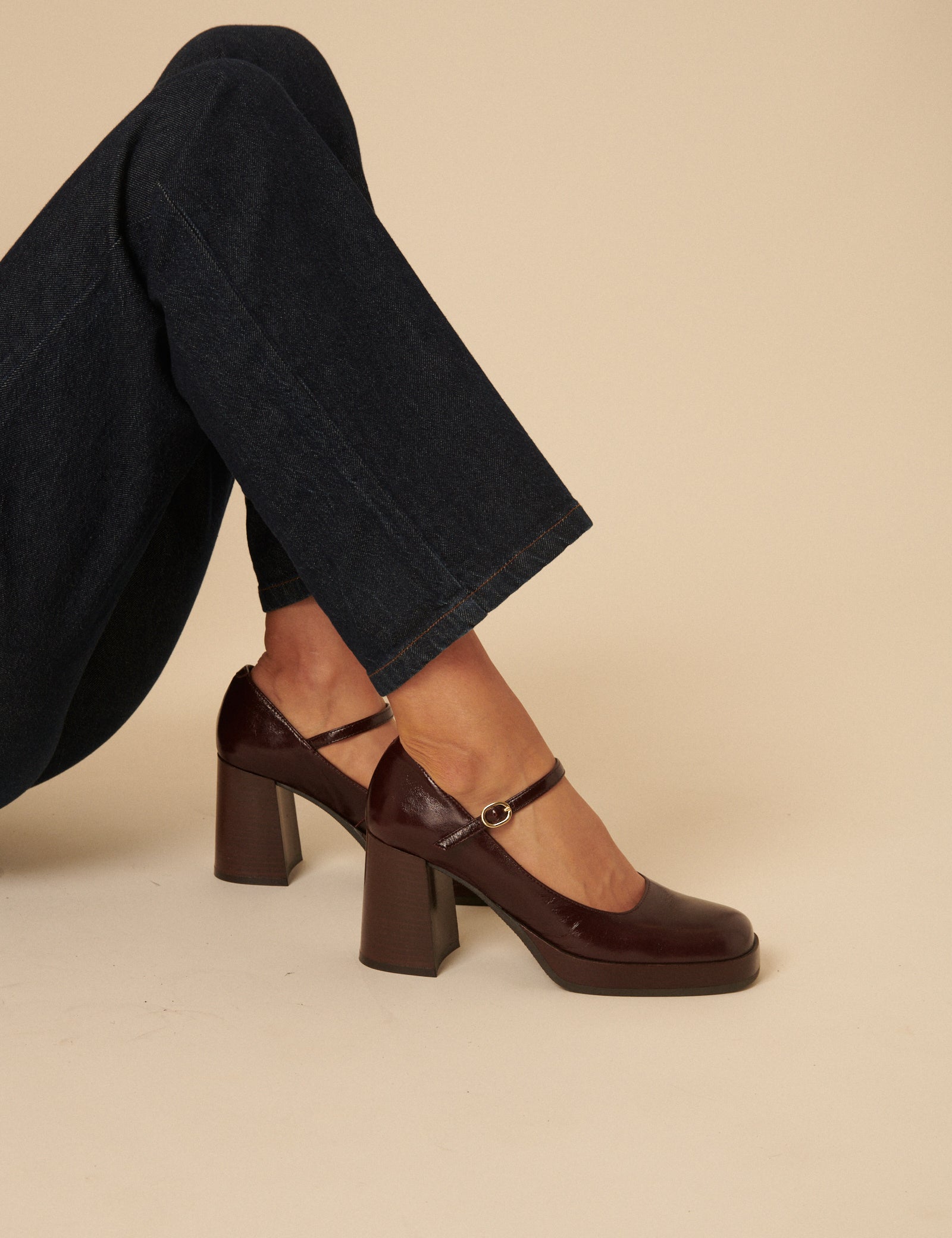 Burgundy Mary Jane Heels