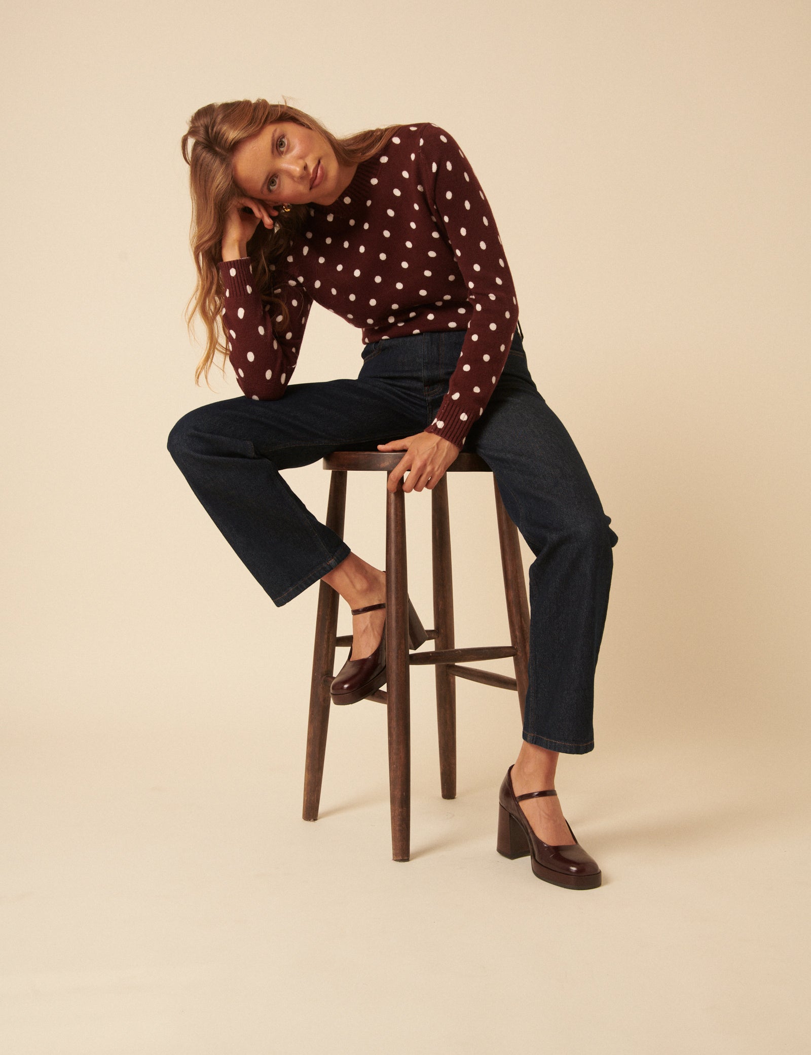 Burgundy Mary Jane Heels