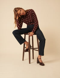 Burgundy Mary Jane Heels